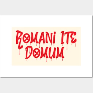 Romani Ite Domum red Posters and Art